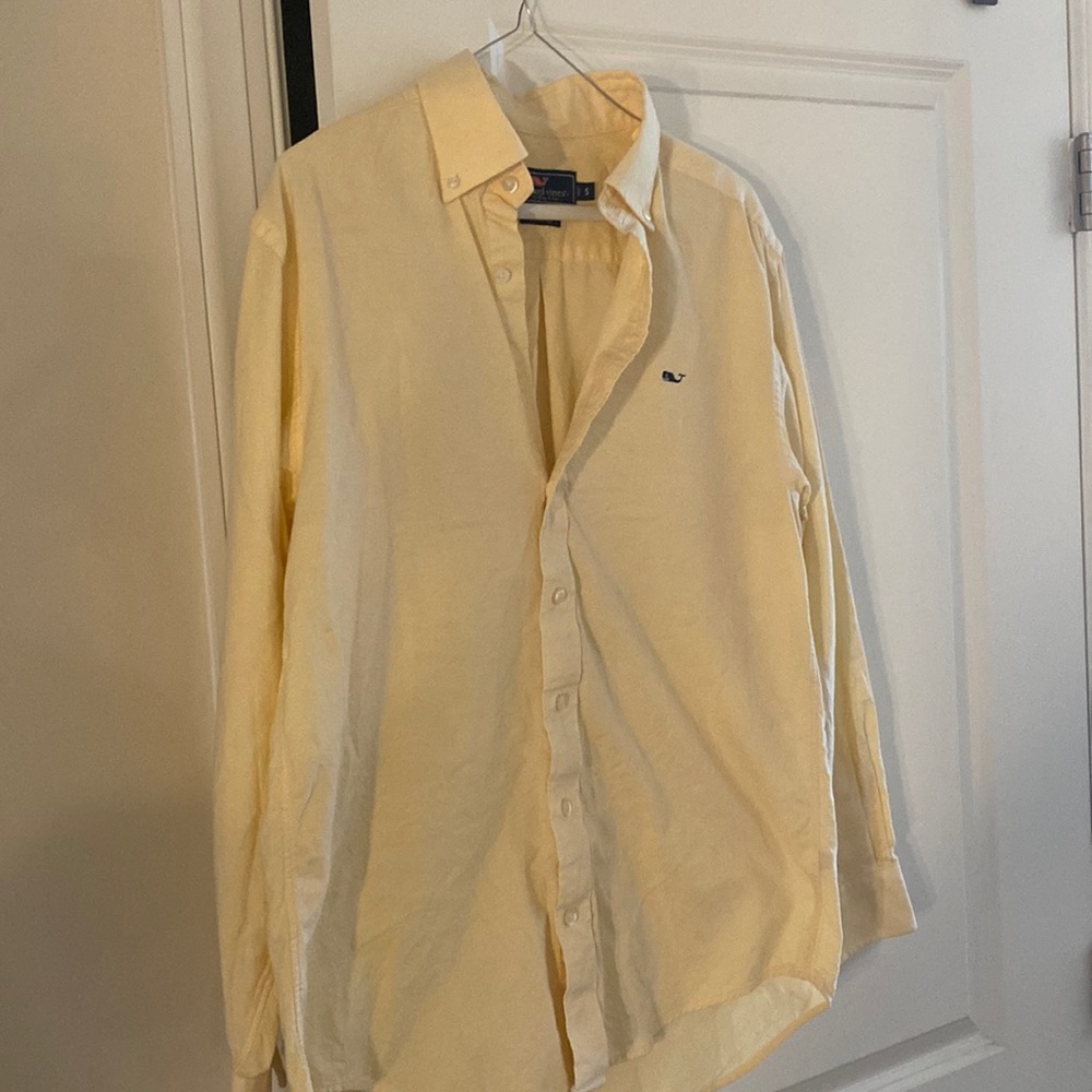 Vineyard Vines Light Yellow Button Down